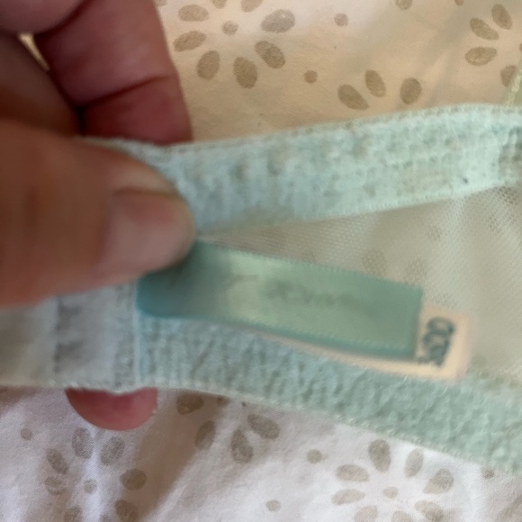 Betsey Johnson Soft Blue and White Lacey Underwire Bra 36DD - Picture 7 of 11